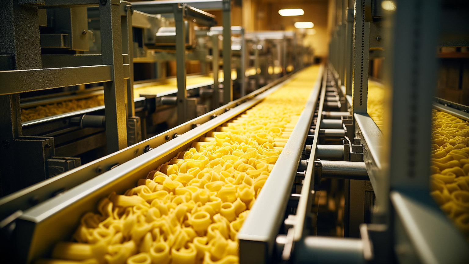 Pasta On Conveyor
